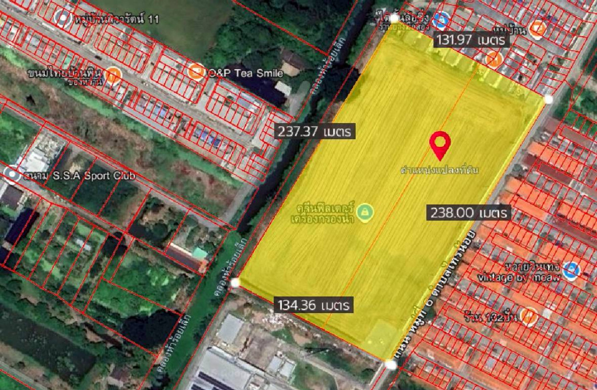 ขาย ที่ดินแปลงใหญ่ 19 ไร่ 2งาน 27 ตร.ว.  ทำเลดี นนทบุรี ไทรน้อย หลังห้าง Big c