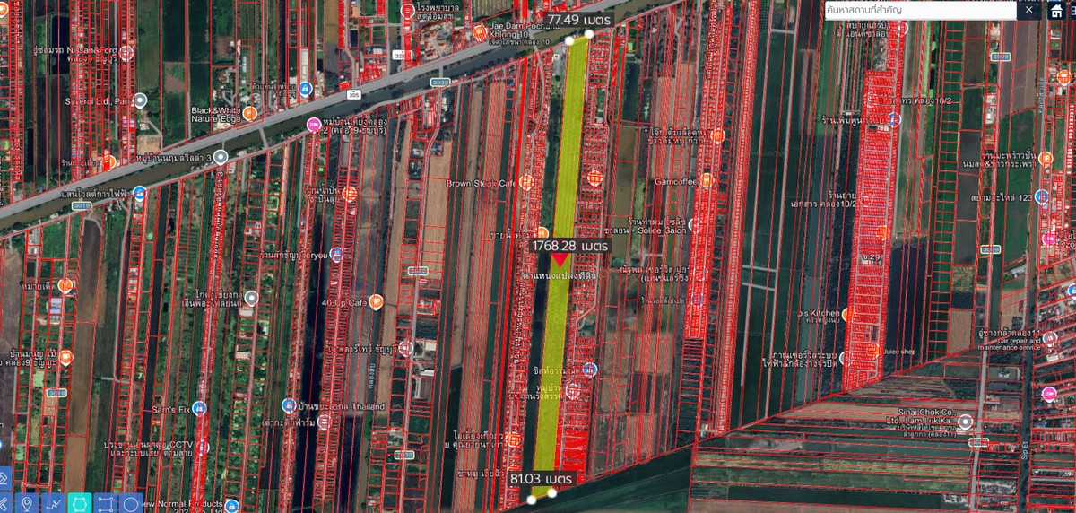 ขาย ที่ดิน 91 ไร่ 2 งาน 15 ตร.ว. ที่ดินขนาดใหญ่ ติดถนน คลอง 10 ปทุมธานี